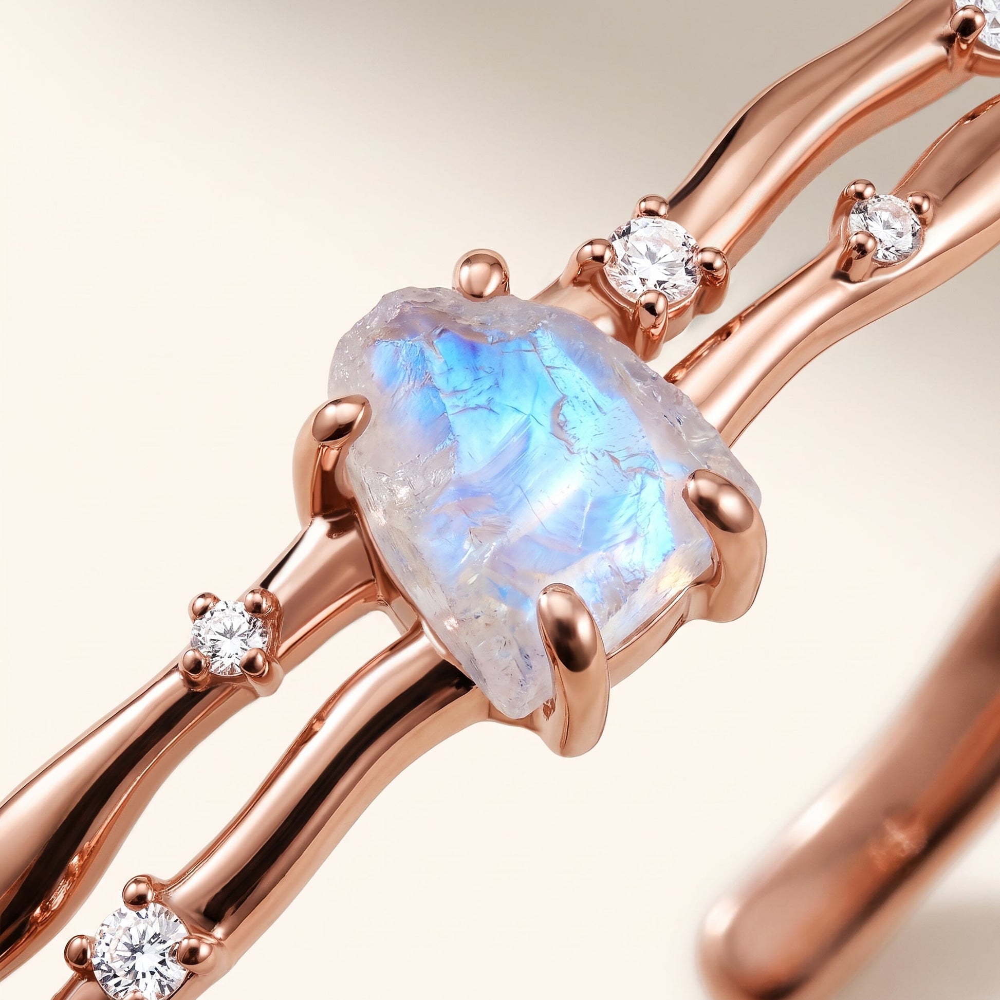 Moonstone Cuff - Flow - closeup RG