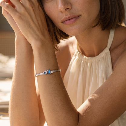 Labradorite Pearl Cuff - Heirloom - GCHEIRLOOMCUFFSLABRMC023SIL