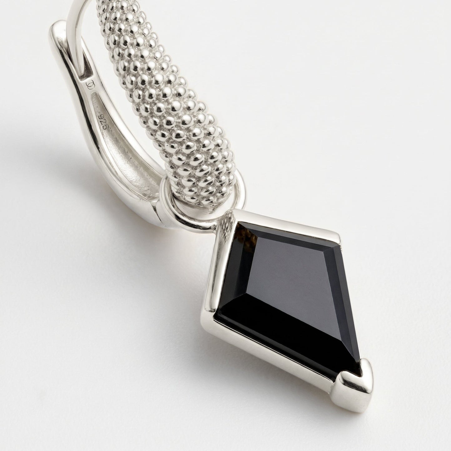 Black Obsidian Earrings - Heroine Hoops