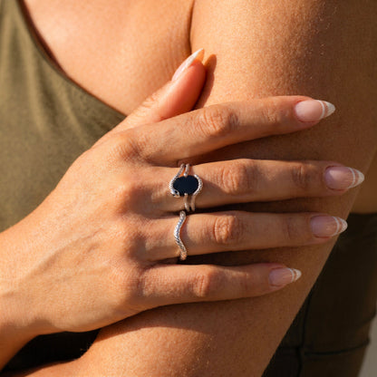 Nox Serpent Duo Set - Sterling Silver on hand