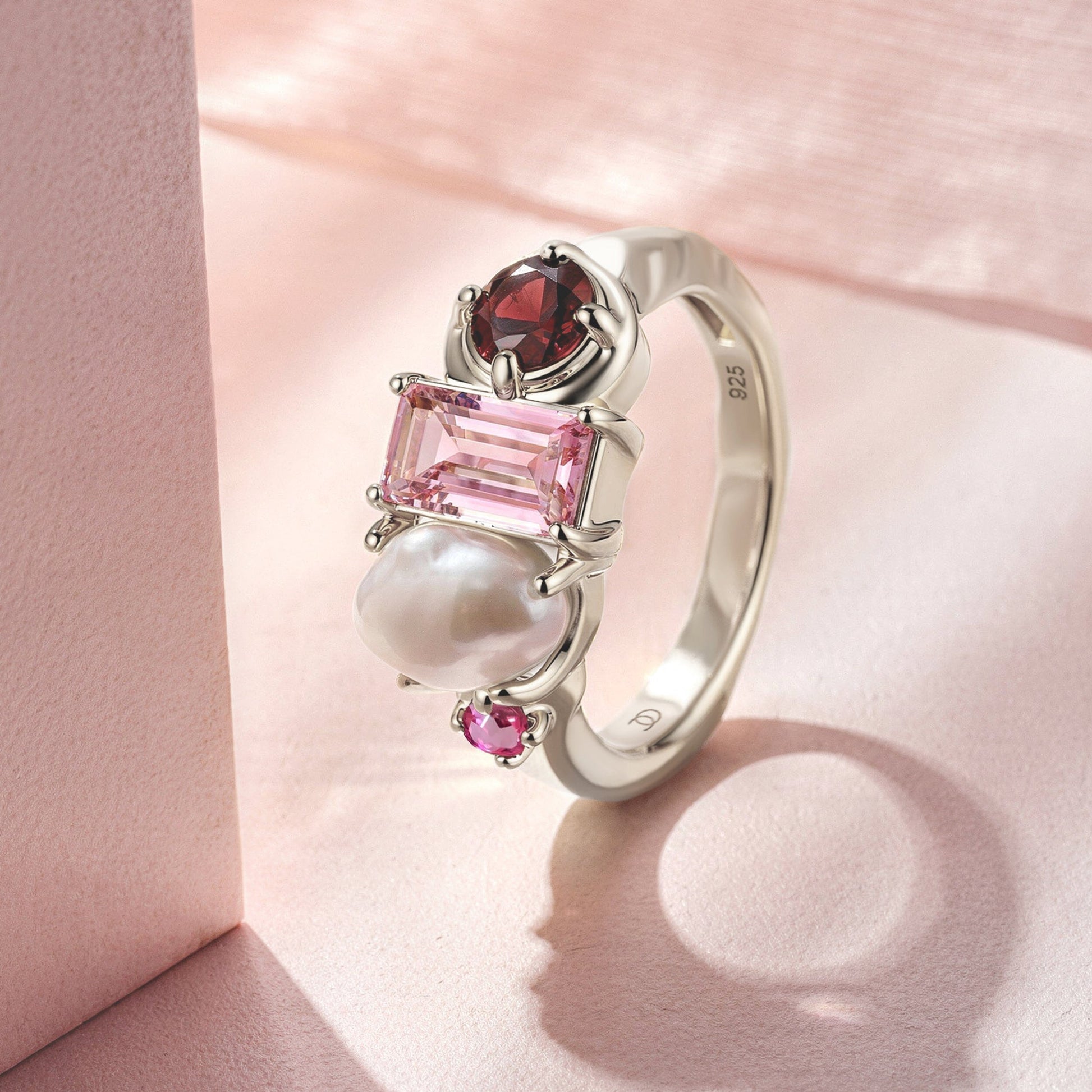 Treasure ring silver flat lay