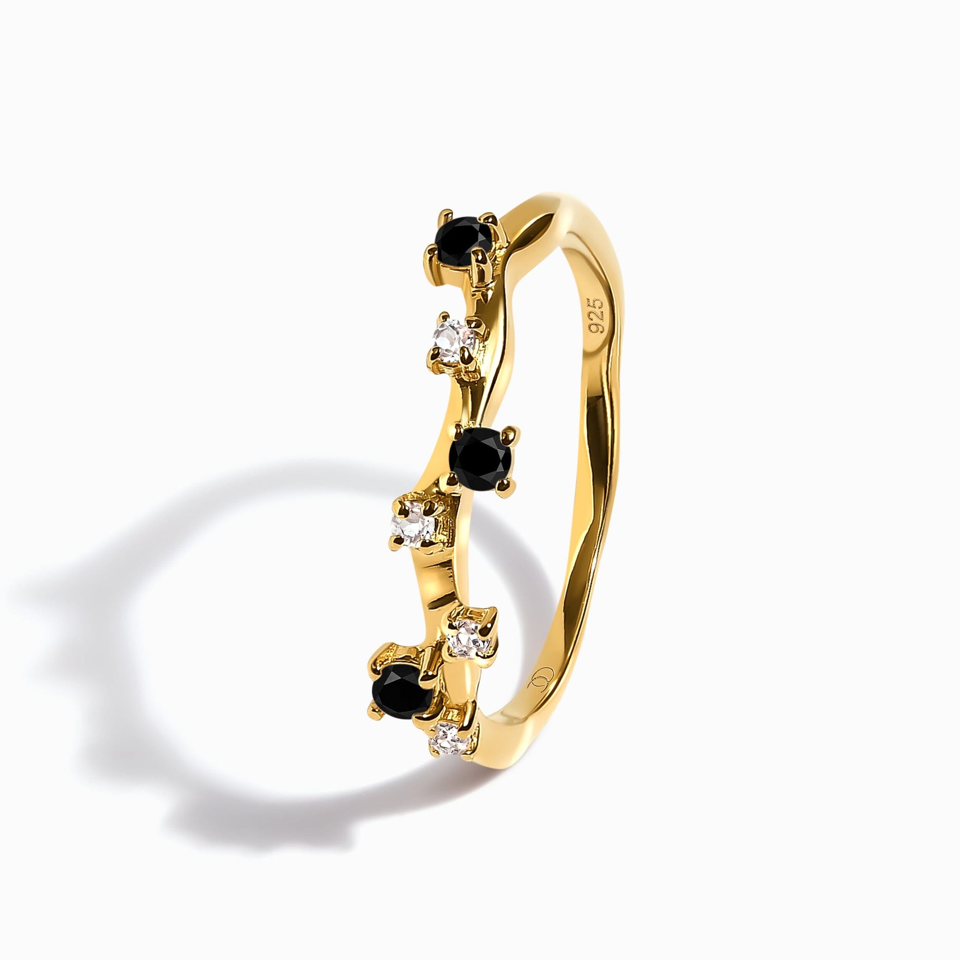 Black Onyx Ring - Stardust Band