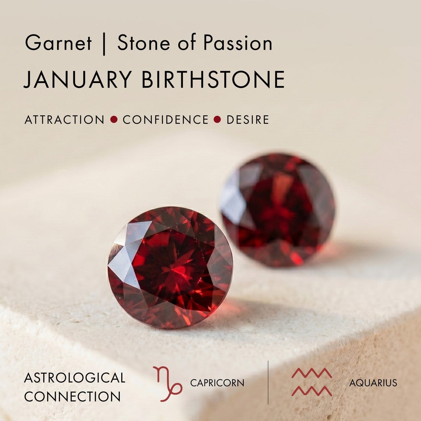 Garnet meaning tile, January birthstone