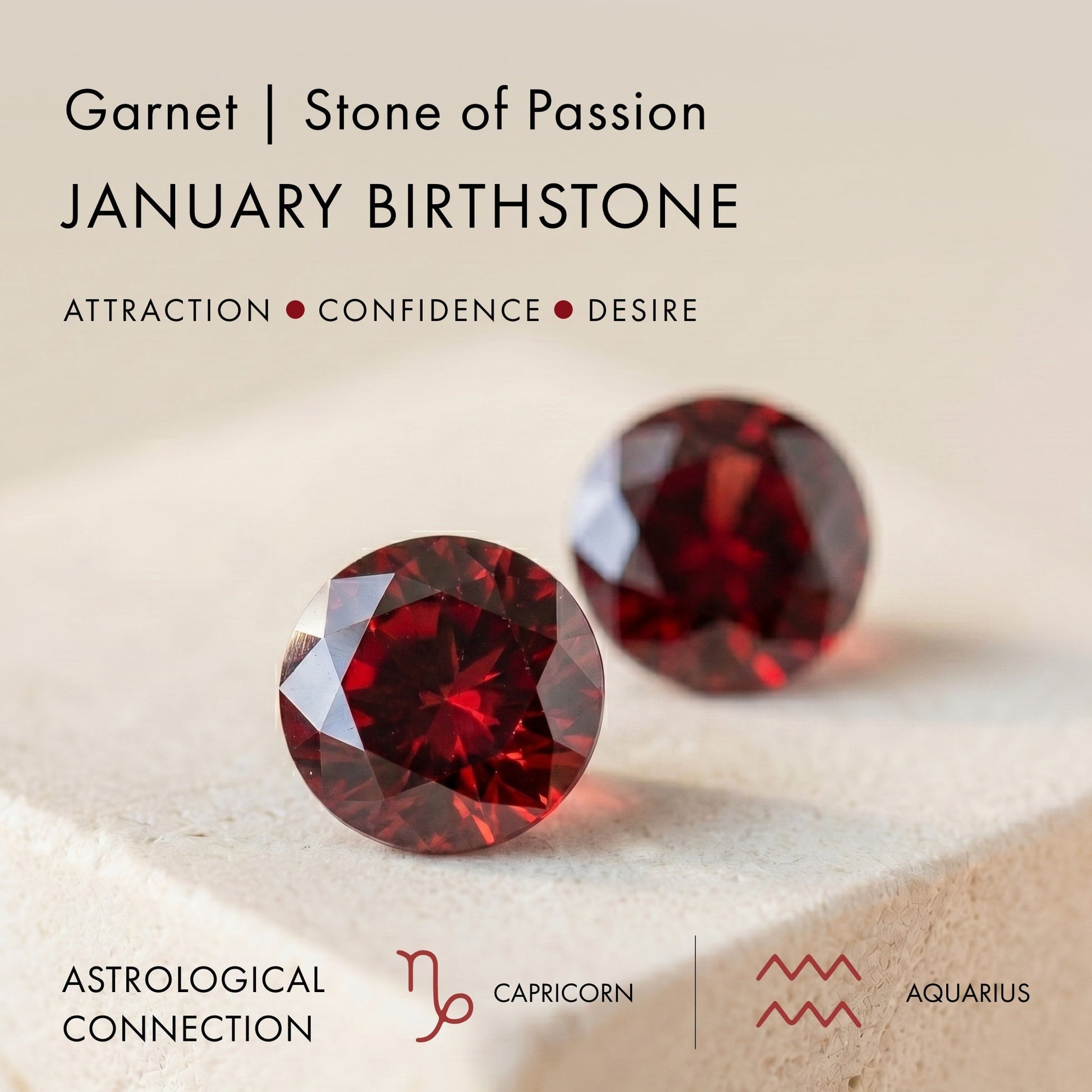 Garnet meaning tile, January birthstone