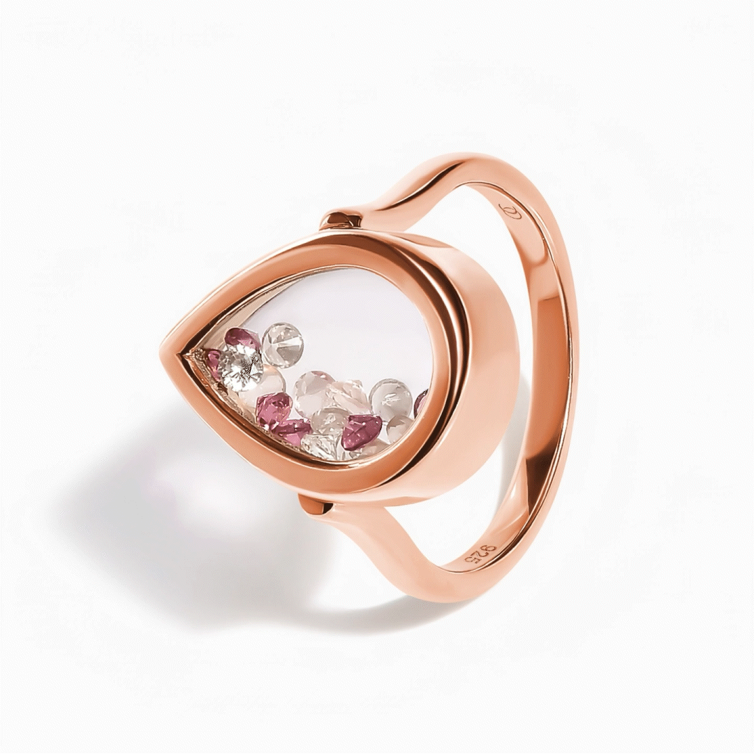 Rose Quartz Rhodolite Ring - Gem Glide - rose gold