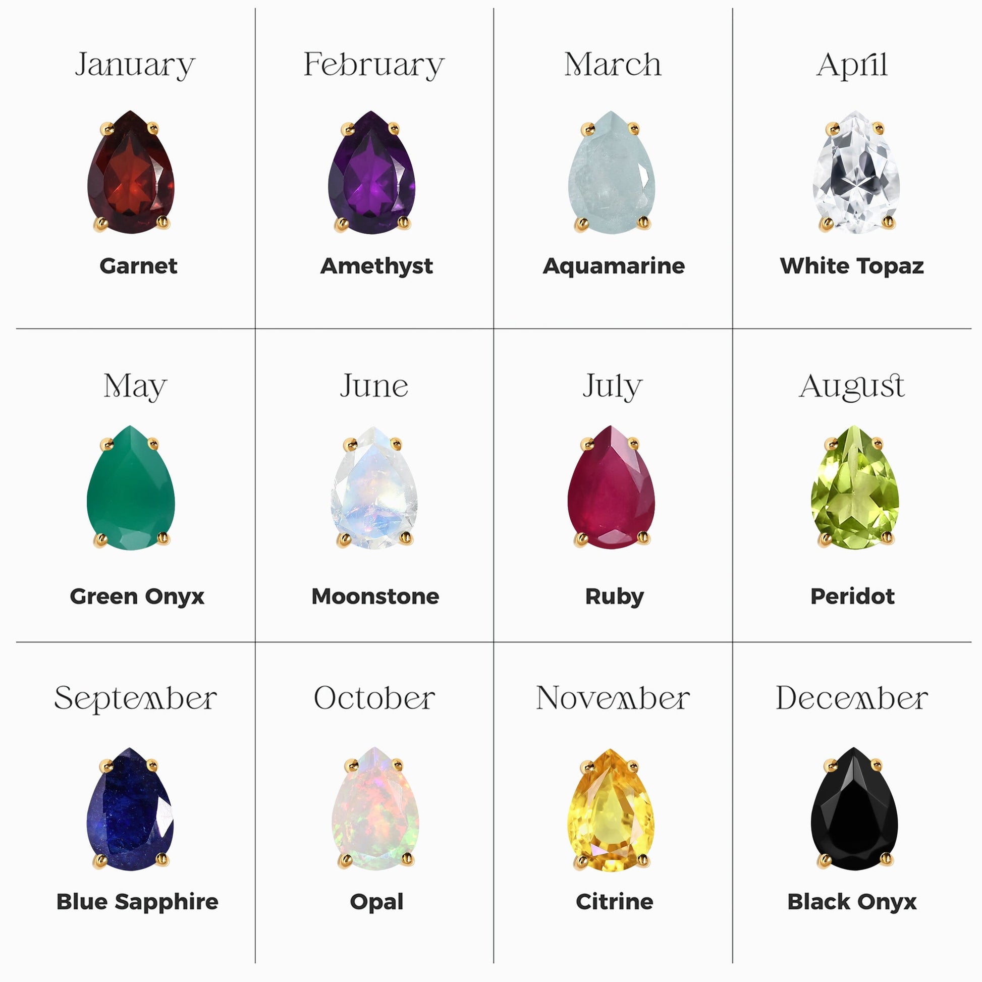 Taurus Zodiac Necklace Set - yellow gold gems