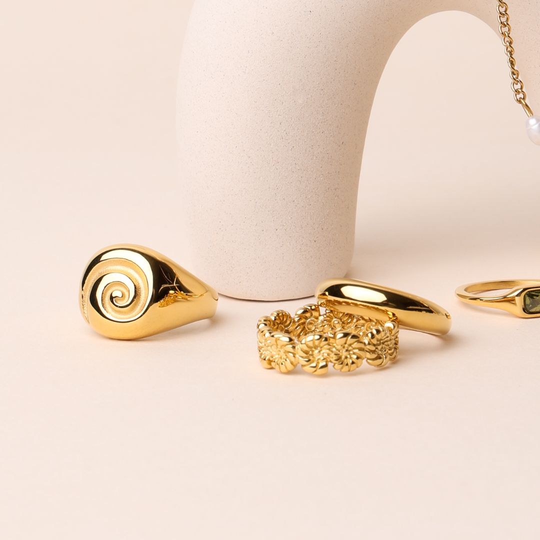 Calypso Ring - Gold-spiral-ring