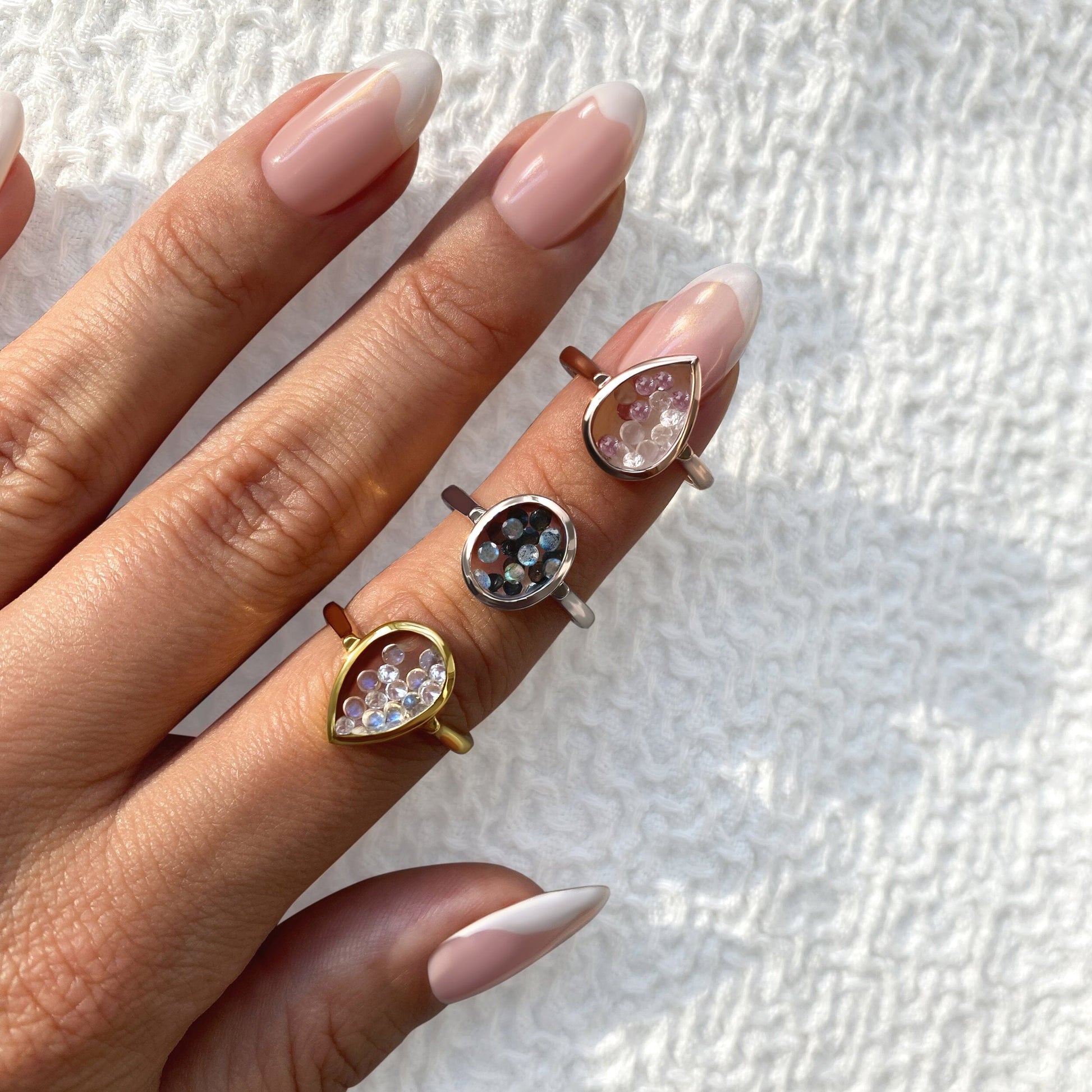 Rose Quartz Rhodolite Ring - Gem Glide - lifestyle