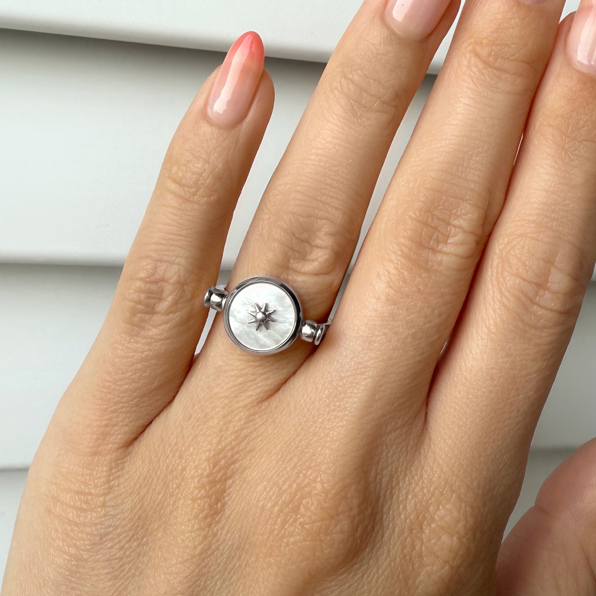 Black Onyx Pearl Ring - lifestyle silver 2