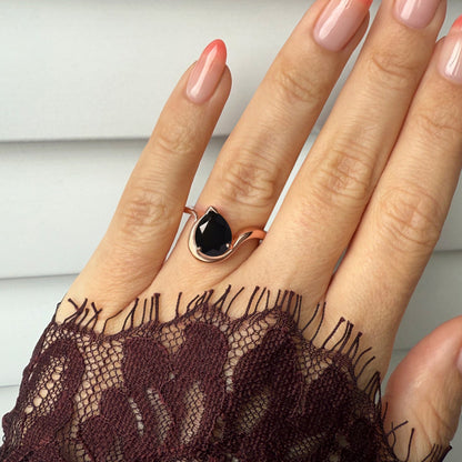 Arc of Whisper Ring - worn rose gold