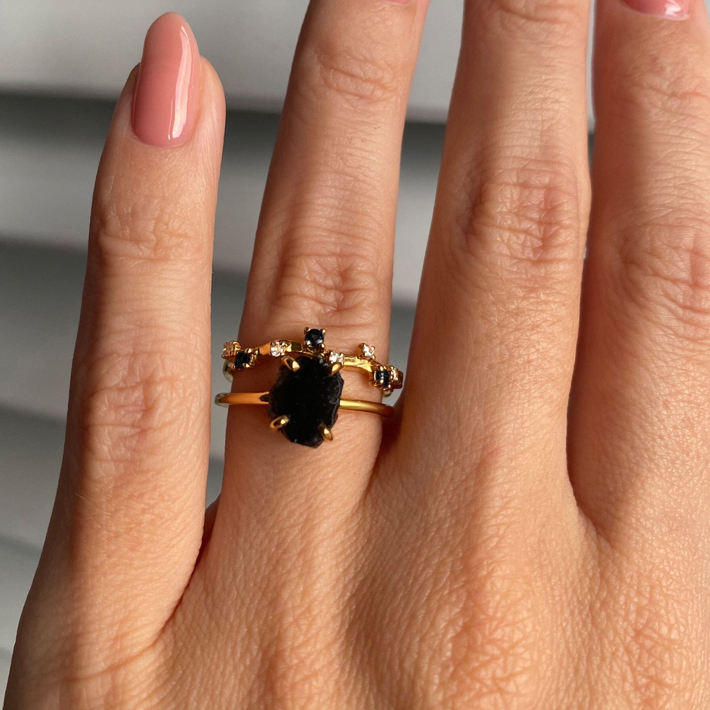 The Guardian Set - Yellow Gold Vermeil on hand