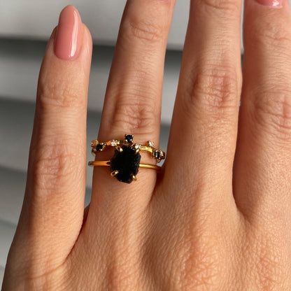 The Guardian Set - Yellow Gold Vermeil on hand