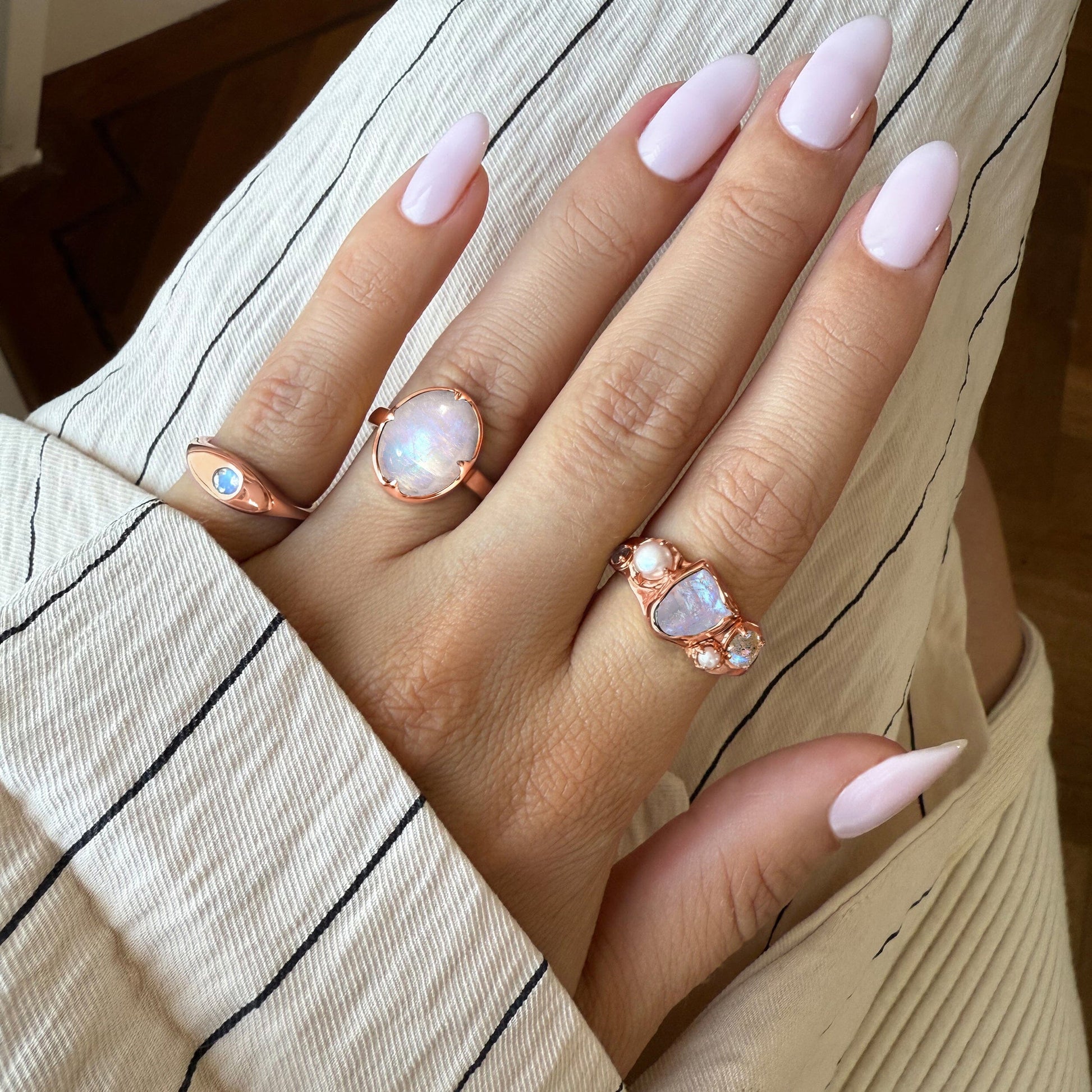 Moonstone Pearl Ring - Heirloom - video still RG