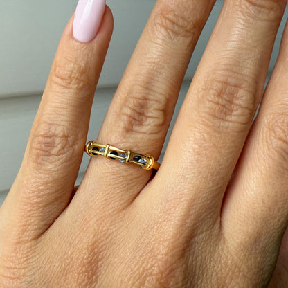 Motion Medicine Ring - worn yellow gold detail