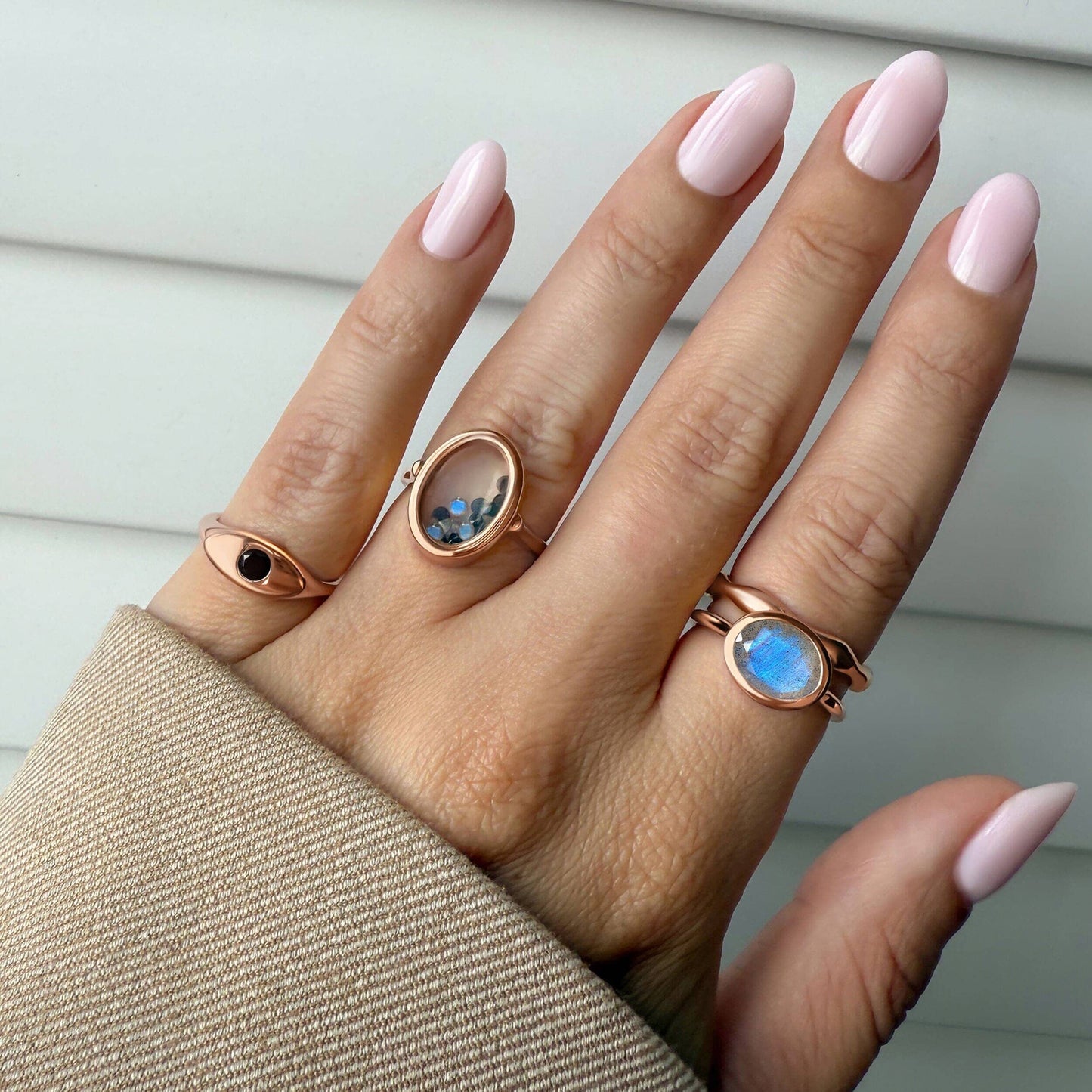 Halo of Calm Ring - worn rose gold