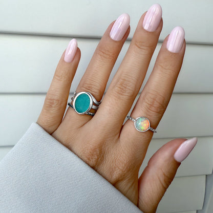 Opal Energy Ring - Positivity Engraved