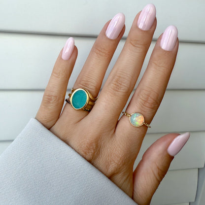 Opal Energy Ring - Positivity Engraved
