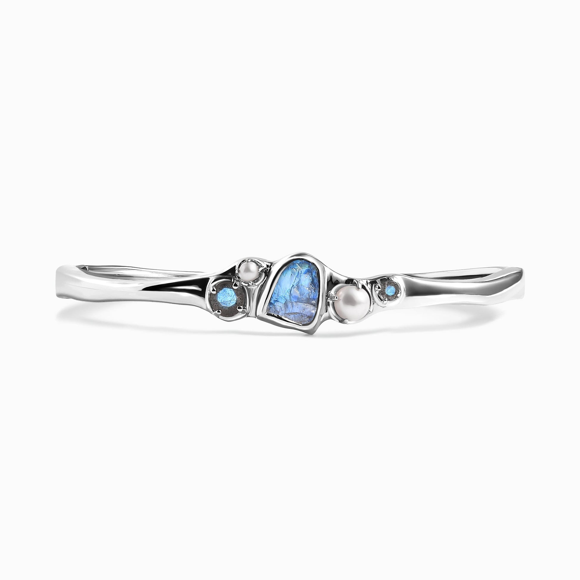 Labradorite Pearl Cuff - Heirloom - LABR-BSIL-WB-PEARL-17-PPI
