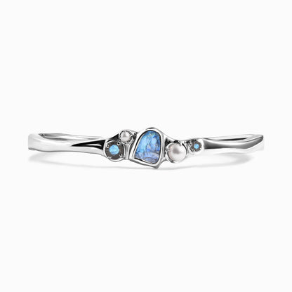 Labradorite Pearl Cuff - Heirloom - LABR-BSIL-WB-PEARL-17-PPI
