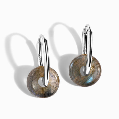 Labradorite Earrings - Circle Hoops - LABR-GOLD-WE-DONUT-1_SIL
