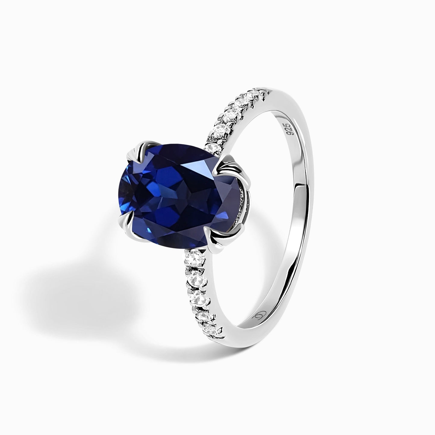 Blue Sapphire Ring Harlow - silver detail