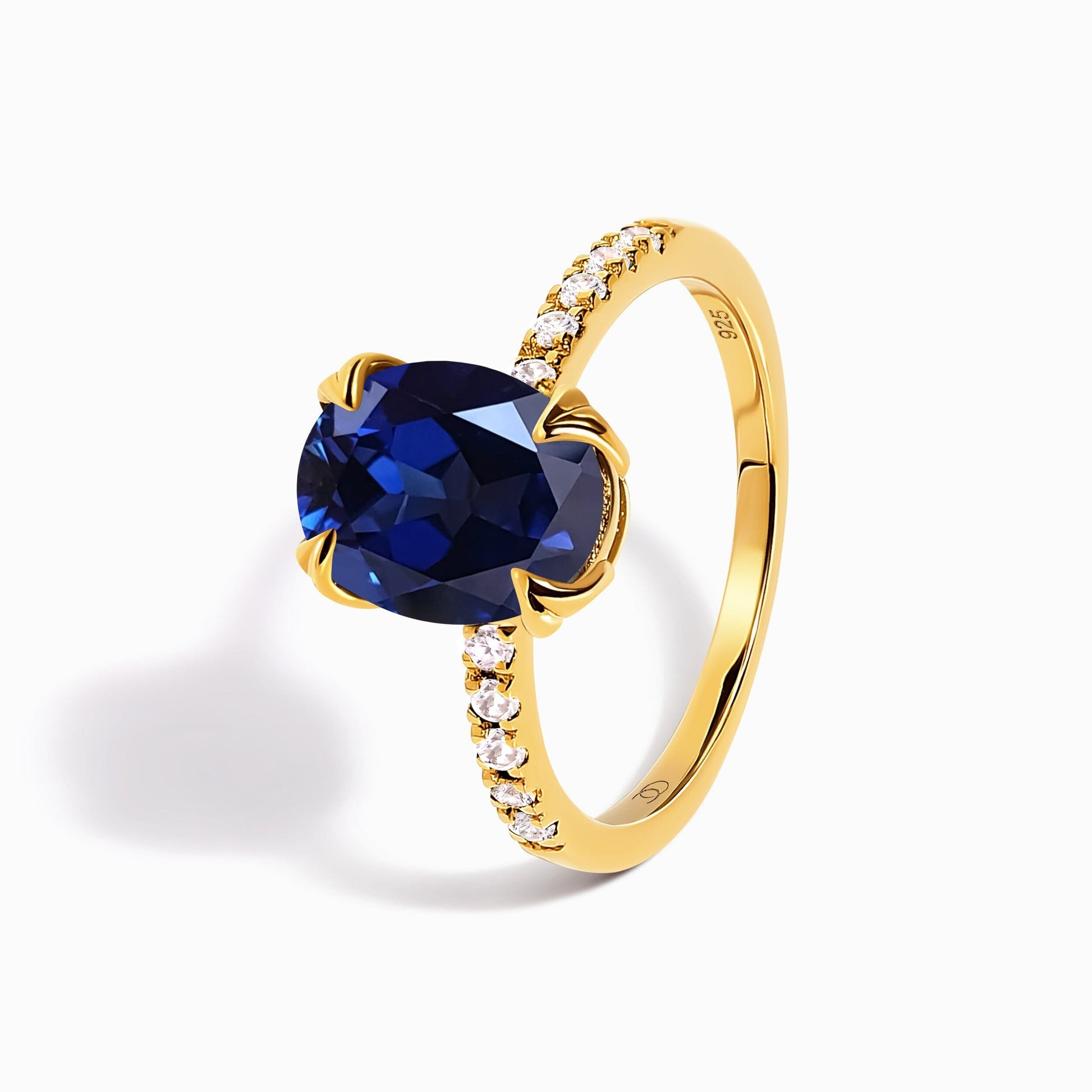 Blue Sapphire Ring Harlow - yellow gold detail