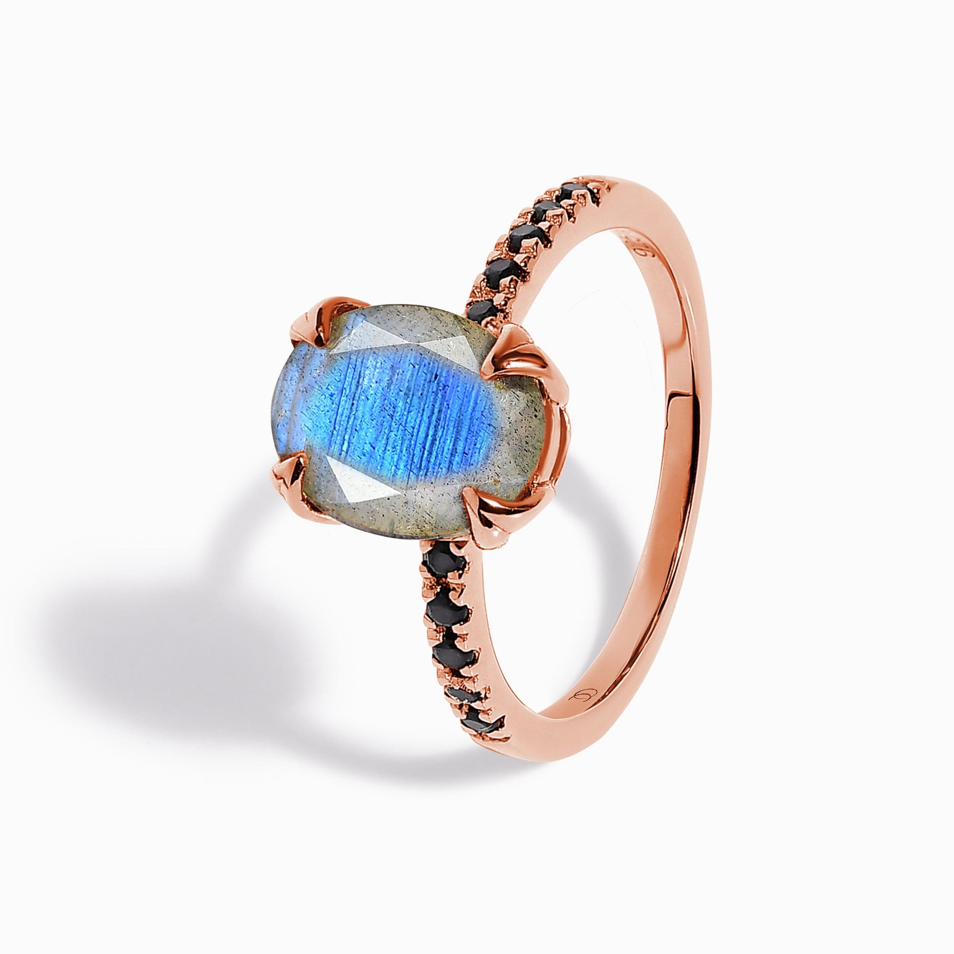 Labradorite Black Spinel Ring - Harlow