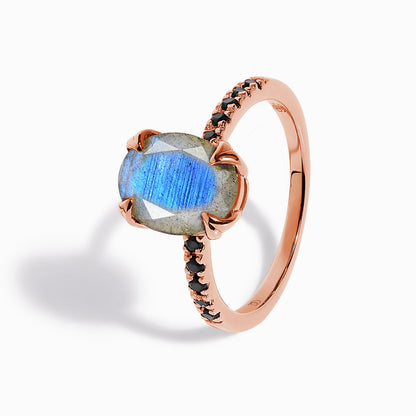 Labradorite Black Spinel Ring - Harlow