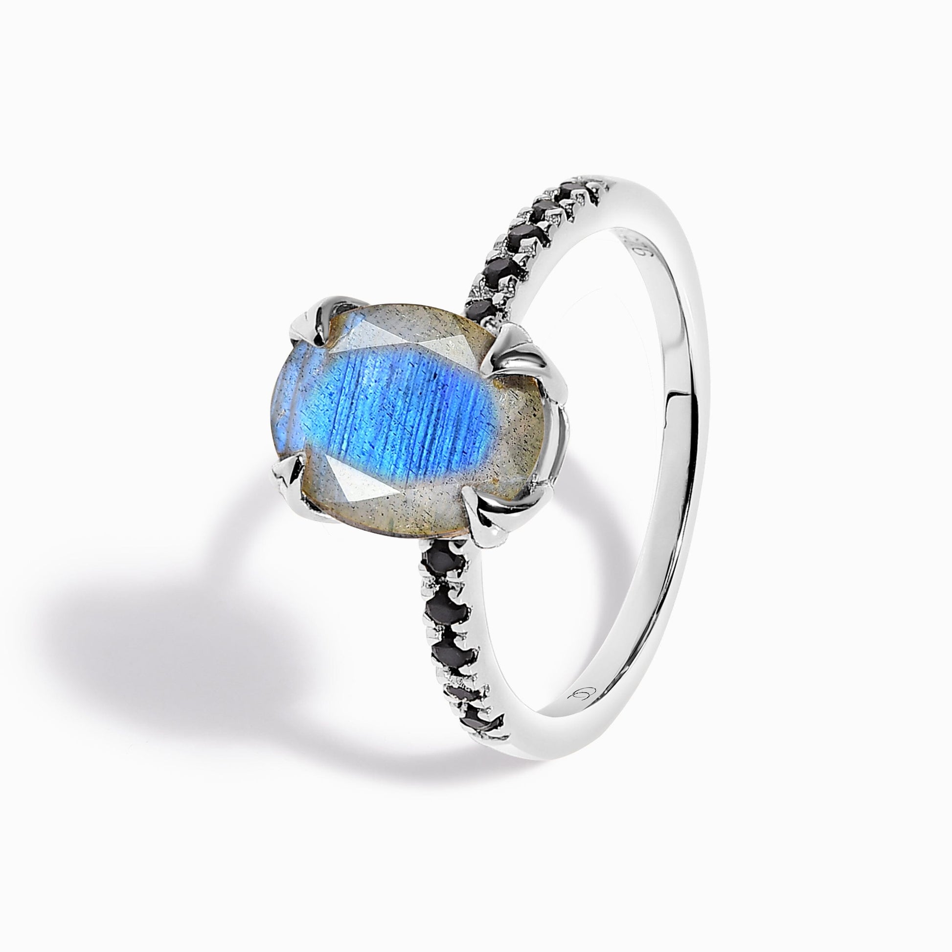 Labradorite Black Spinel Ring - Harlow