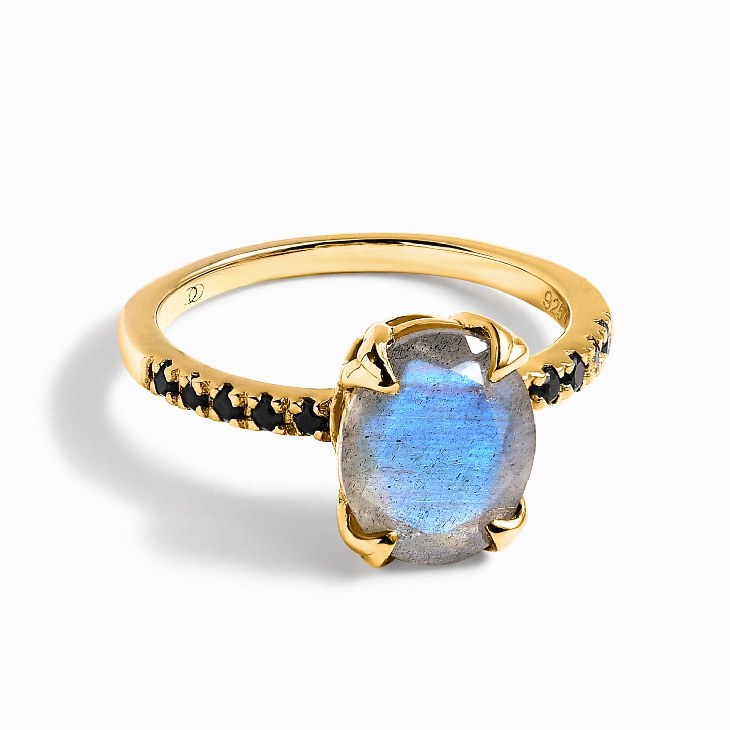 Labradorite Black Spinel Ring - Harlow