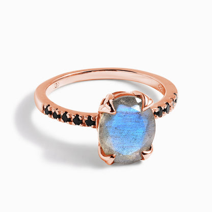 Labradorite Black Spinel Ring - Harlow
