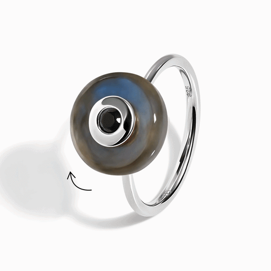 Labradorite Black Spinel Fidget Ring - Ora - LABR.BSP-GOLD-WR-DONUT-2LABSIL-ezgif.com-video-to-
