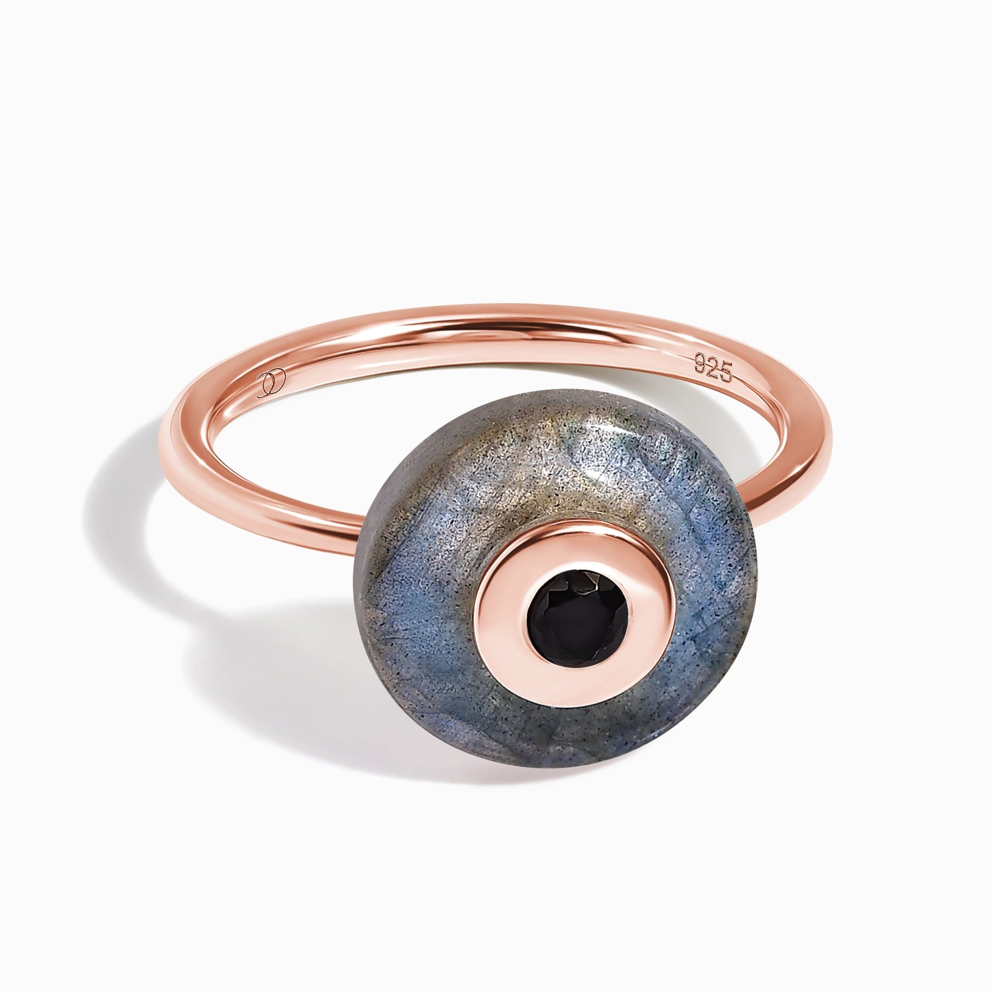 Labradorite Black Spinel Fidget Ring - Ora - LABR.BSP-GOLD-WR-DONUT-2_2_LABRG