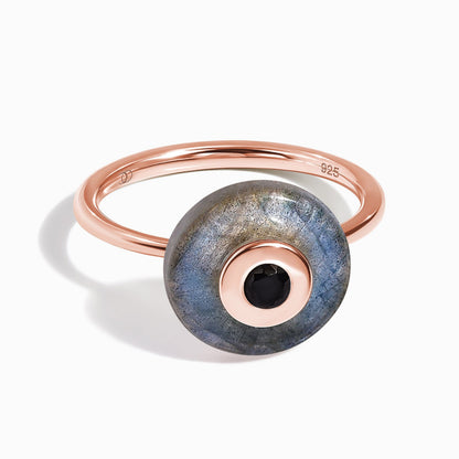 Labradorite Black Spinel Fidget Ring - Ora - LABR.BSP-GOLD-WR-DONUT-2_2_LABRG