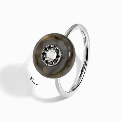 Labradorite Black Spinel Fidget Ring - Liora - LABR.BSP-GOLD-WR-DONUT-3LABSIL-ezgif.com-video-to-