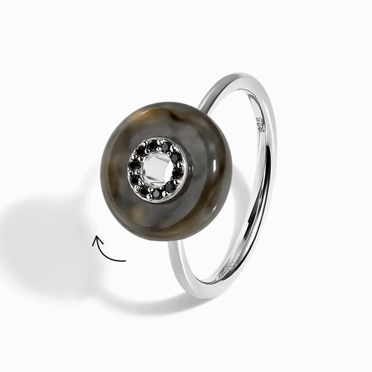 Labradorite Black Spinel Fidget Ring - Liora - LABR.BSP-GOLD-WR-DONUT-3LABSIL-ezgif.com-video-to-