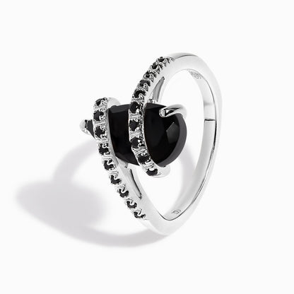 Bypass Ring - worn silver detail