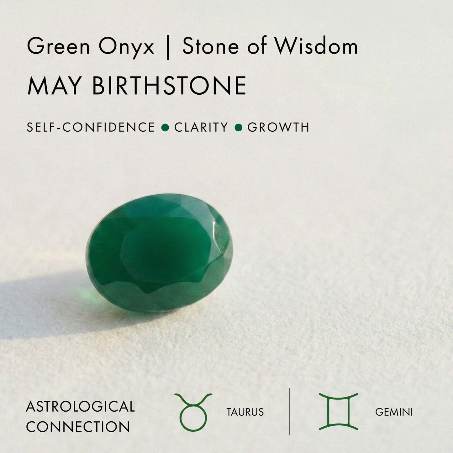 Taurus Zodiac Necklace Set - green onyx meaning tile