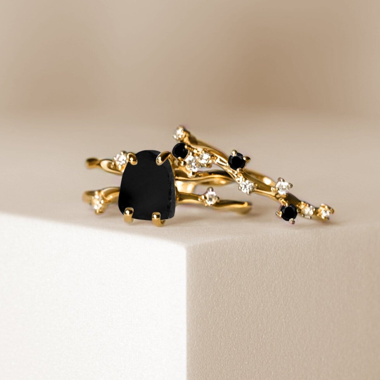 Stellar Power Set - Yellow Gold Vermeil macro
