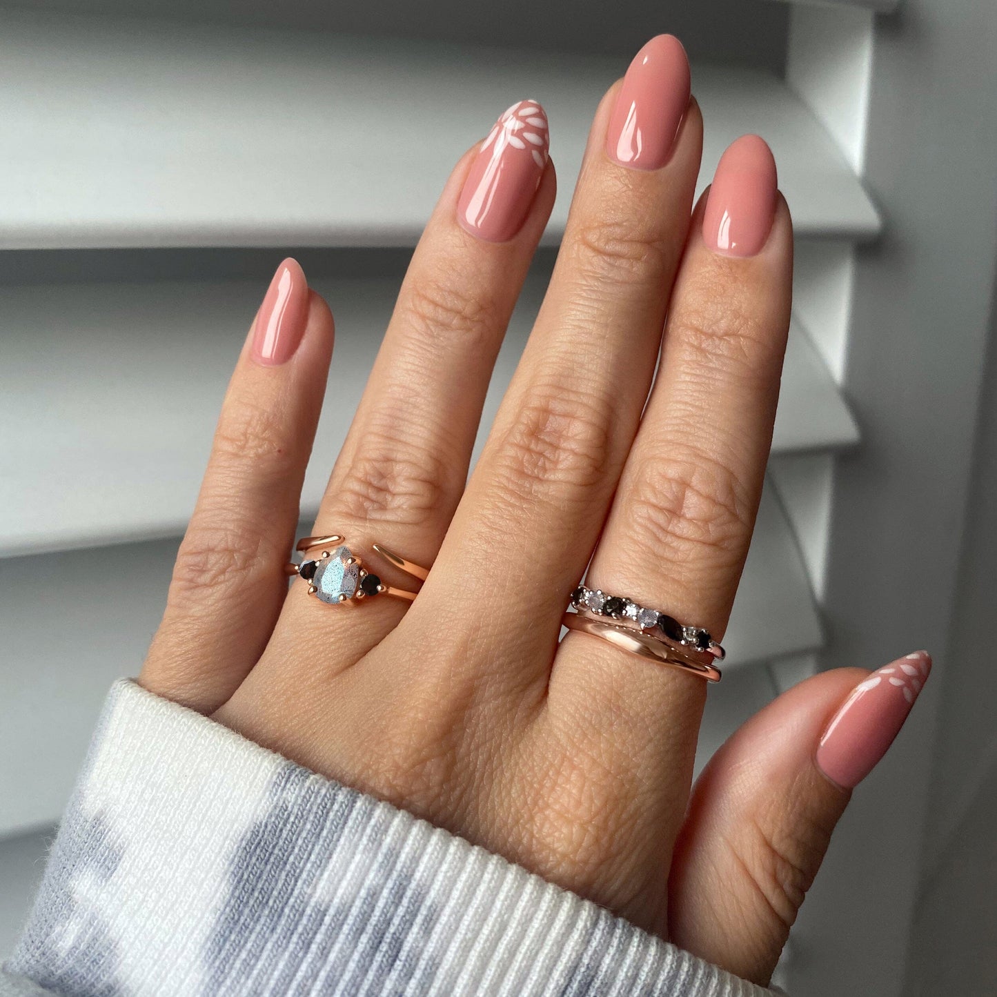 Fine Grace Ring - rose gold closeup