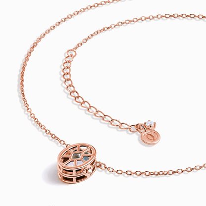Dark Gradient Necklace - rose gold spinning locket