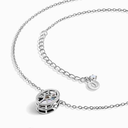 Dark Gradient Necklace - silver spinning locket