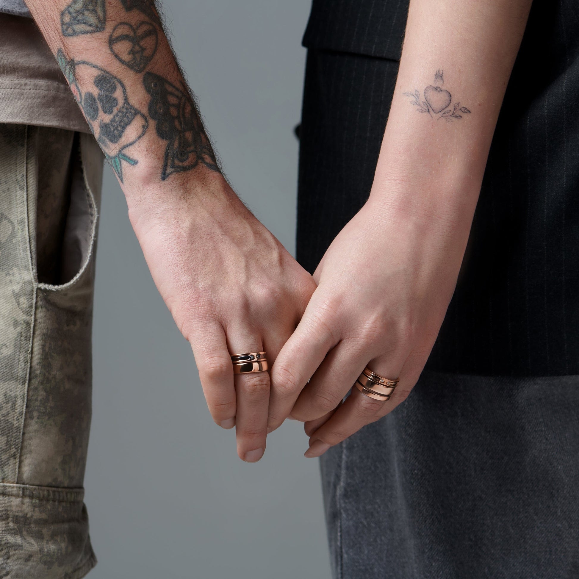 Black Onyx Unisex Ring - Individualist - lifestyle rose gold