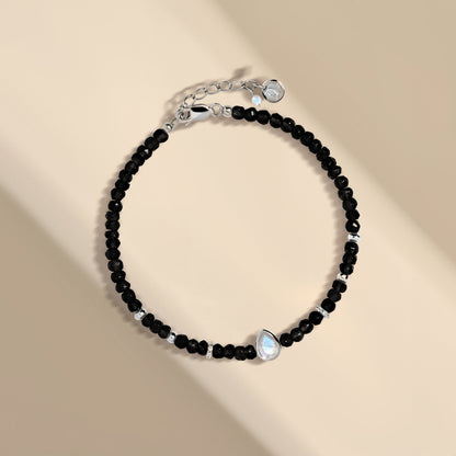 Black Obsidian Bracelet - Free Spirit - detail SIL