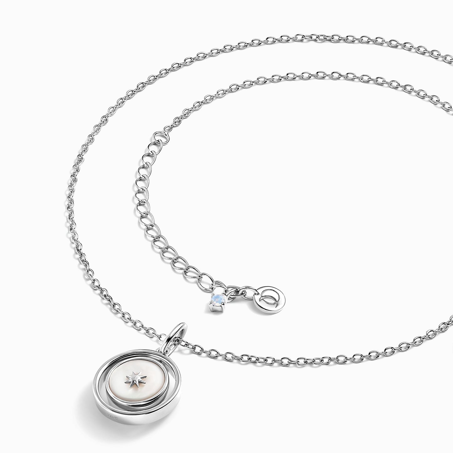 Black Onyx Pearl Necklace - Sterling Silver detail