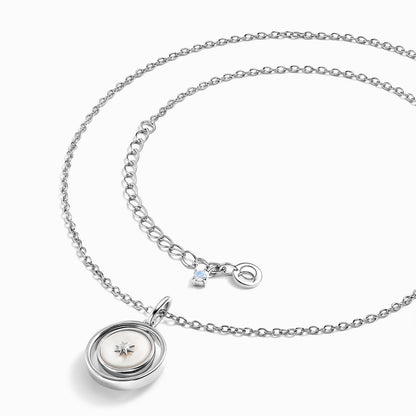 Black Onyx Pearl Necklace - Sterling Silver detail