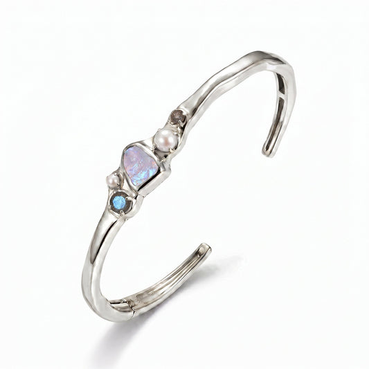 Moonstone Pearl Cuff - Heirloom - SIL