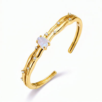 Moonstone Cuff - Flow - YG