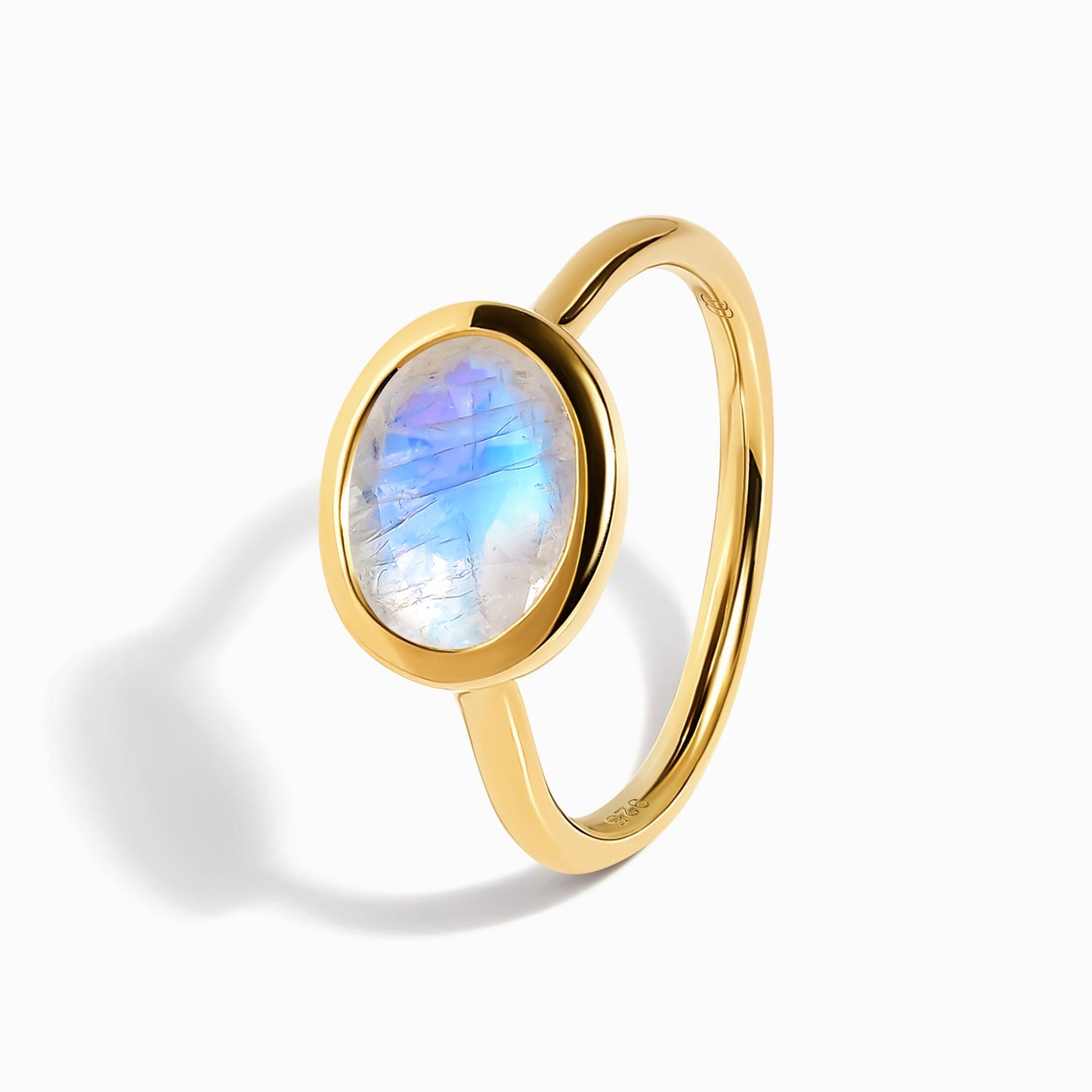 Moonstone Ring - Skin-Touch - detail YG