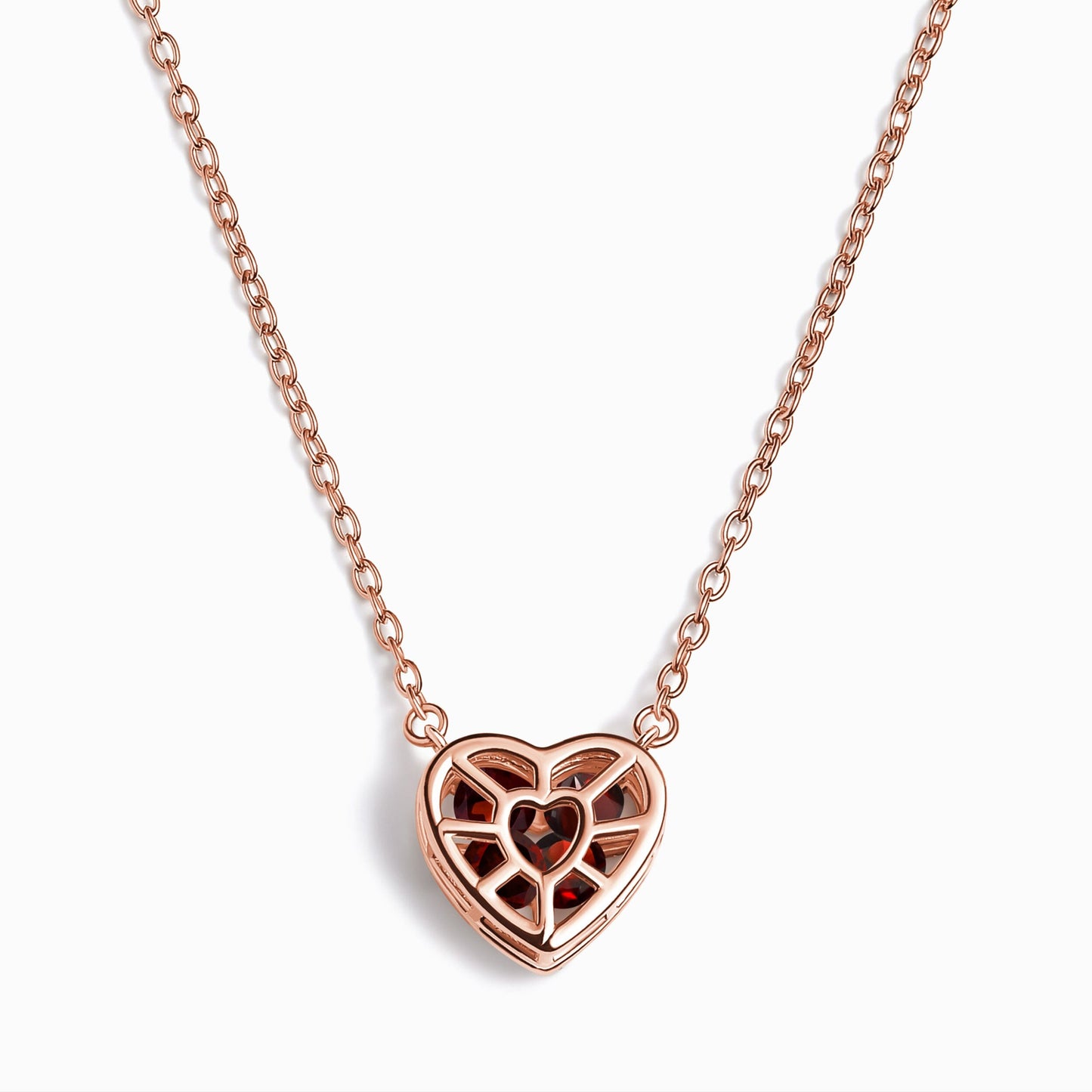 Heart in Motion necklace rose gold